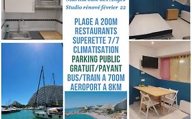 Studio Apartment between Nice&Cannes - Marina baie des Anges - Beach, restaurants, shops - tea/coffee/sugar/bed linen&towels